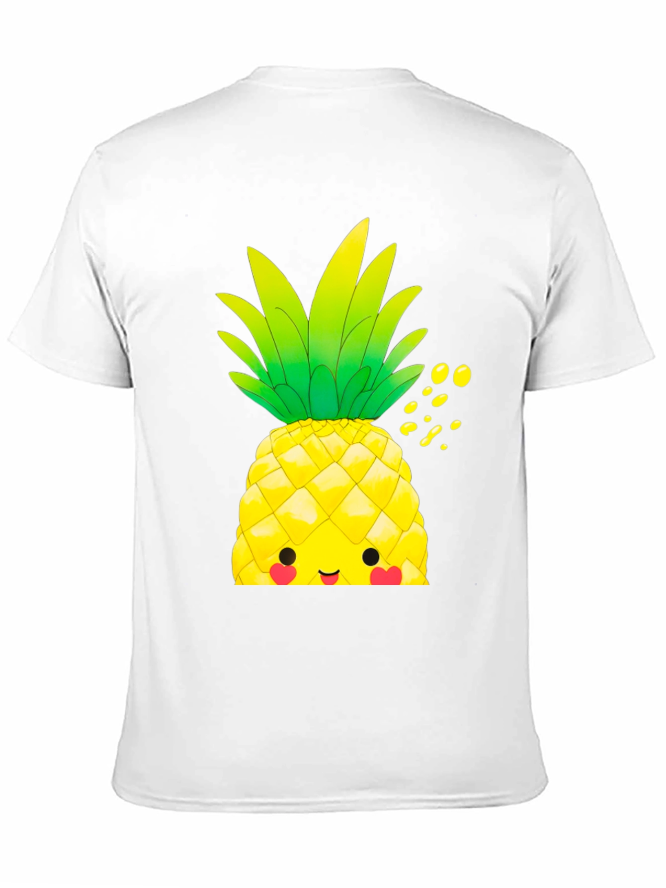 Kawaii Pineapple Graphic Tee - Tropical Style