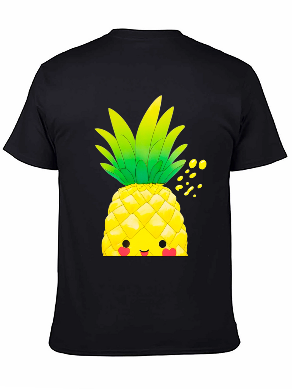 Kawaii Pineapple Graphic Tee - Tropical Style