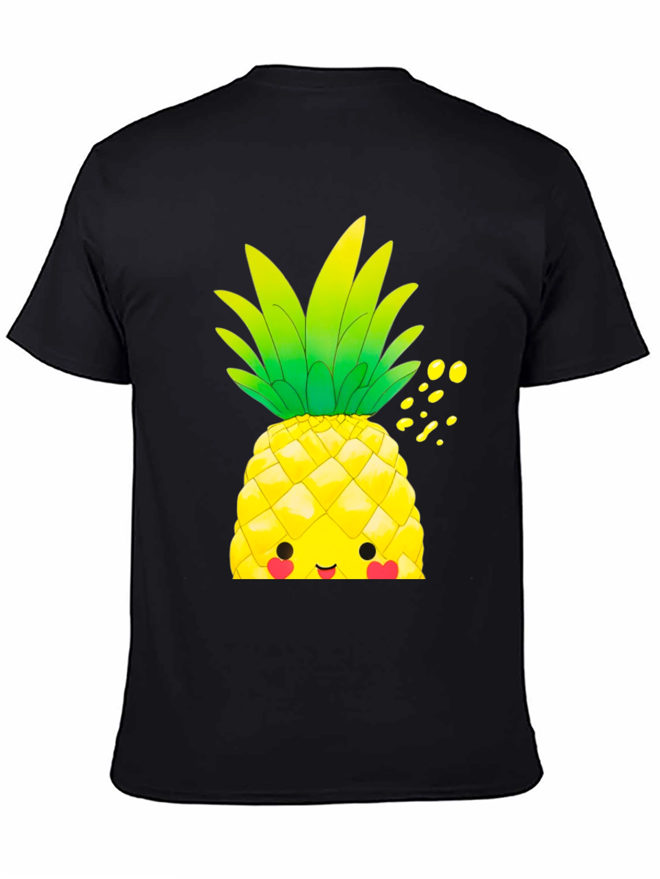 Kawaii Pineapple Graphic Tee - Tropical Style