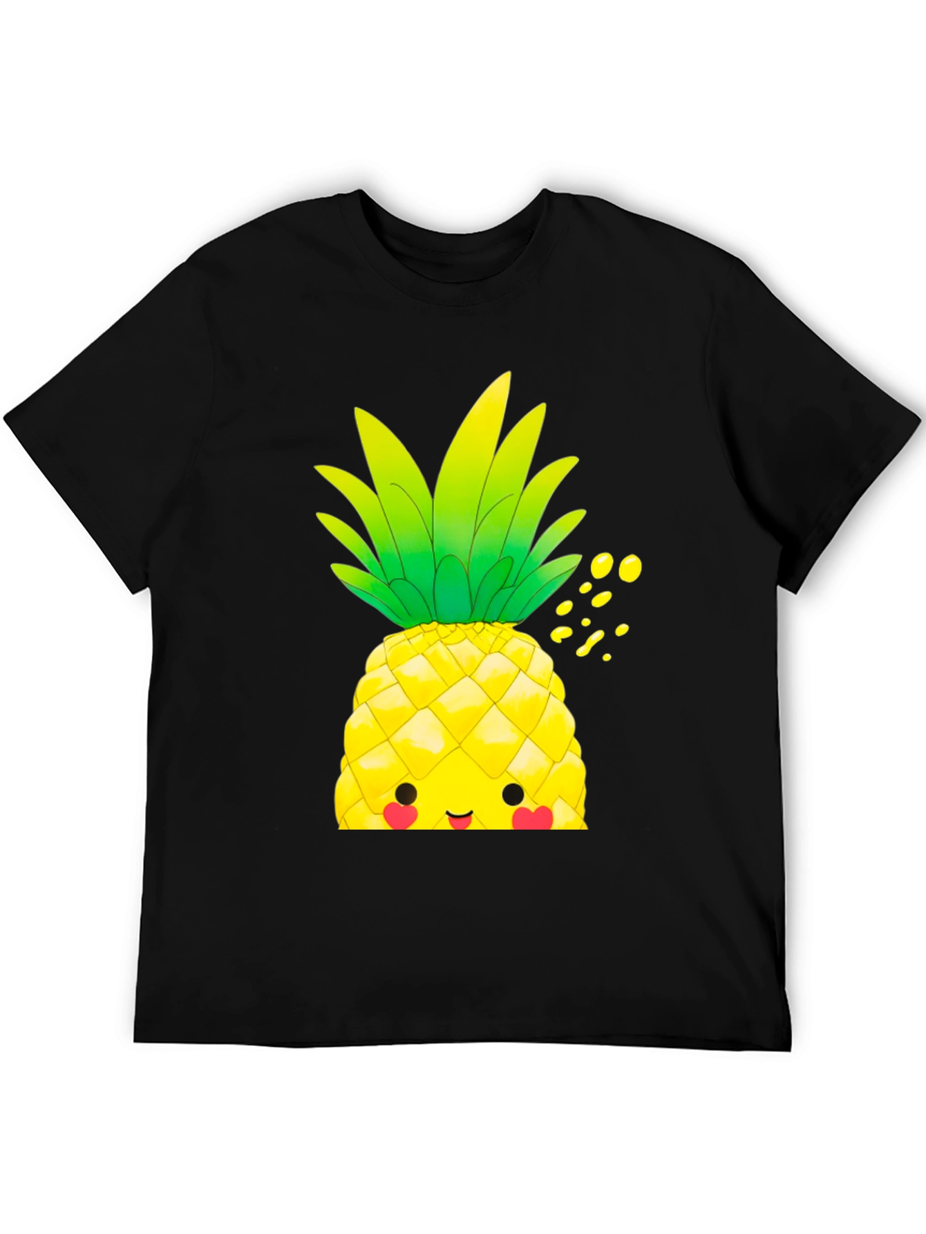 Kawaii Pineapple Graphic Tee - Tropical Style