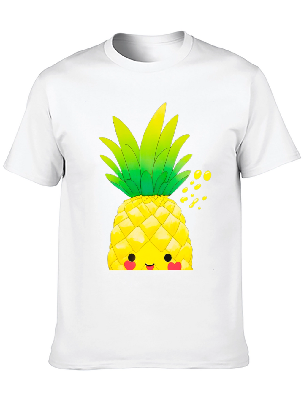 Kawaii Pineapple Graphic Tee - Tropical Style