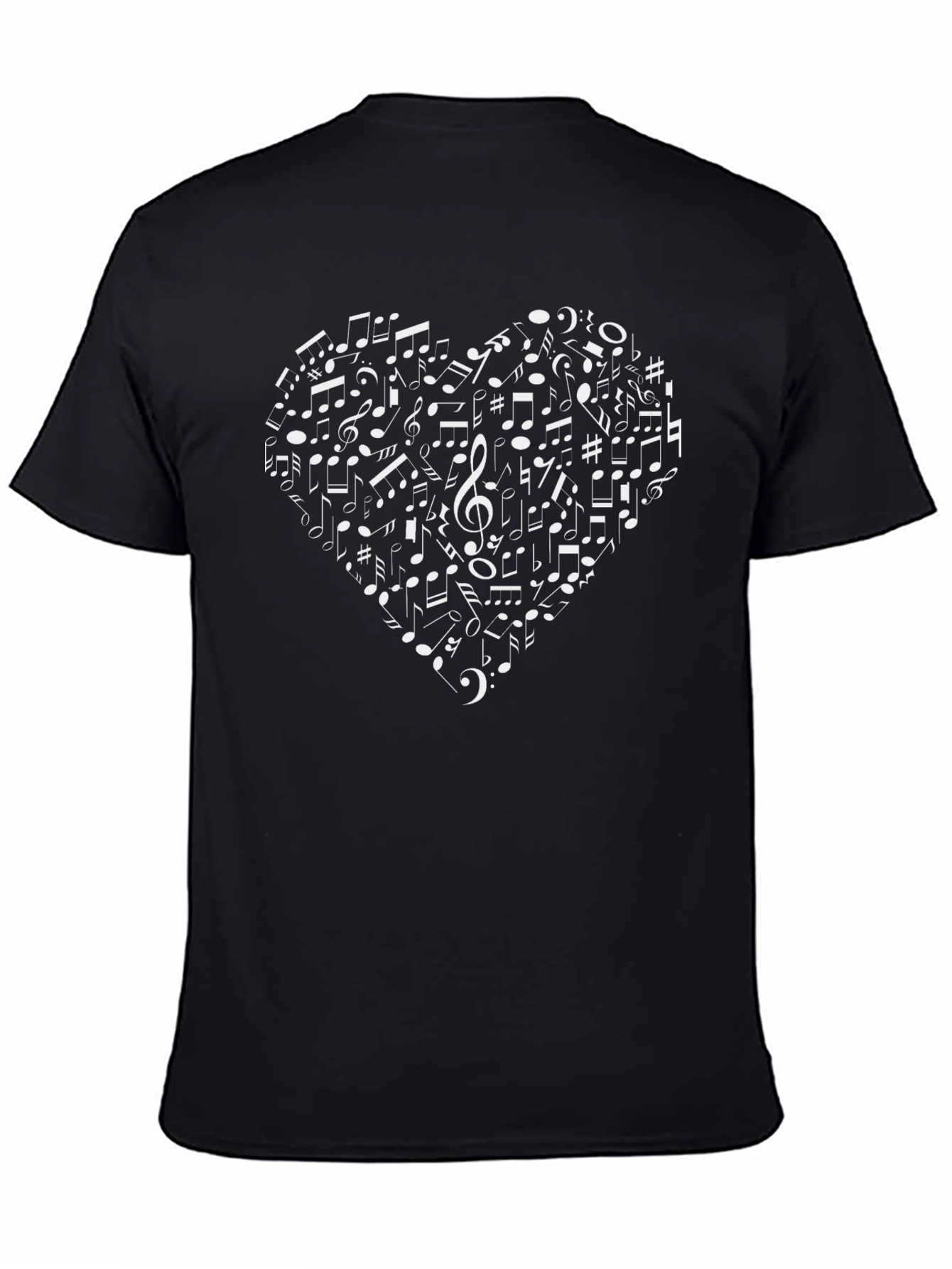 Musical Heart Graphic Tee - Black