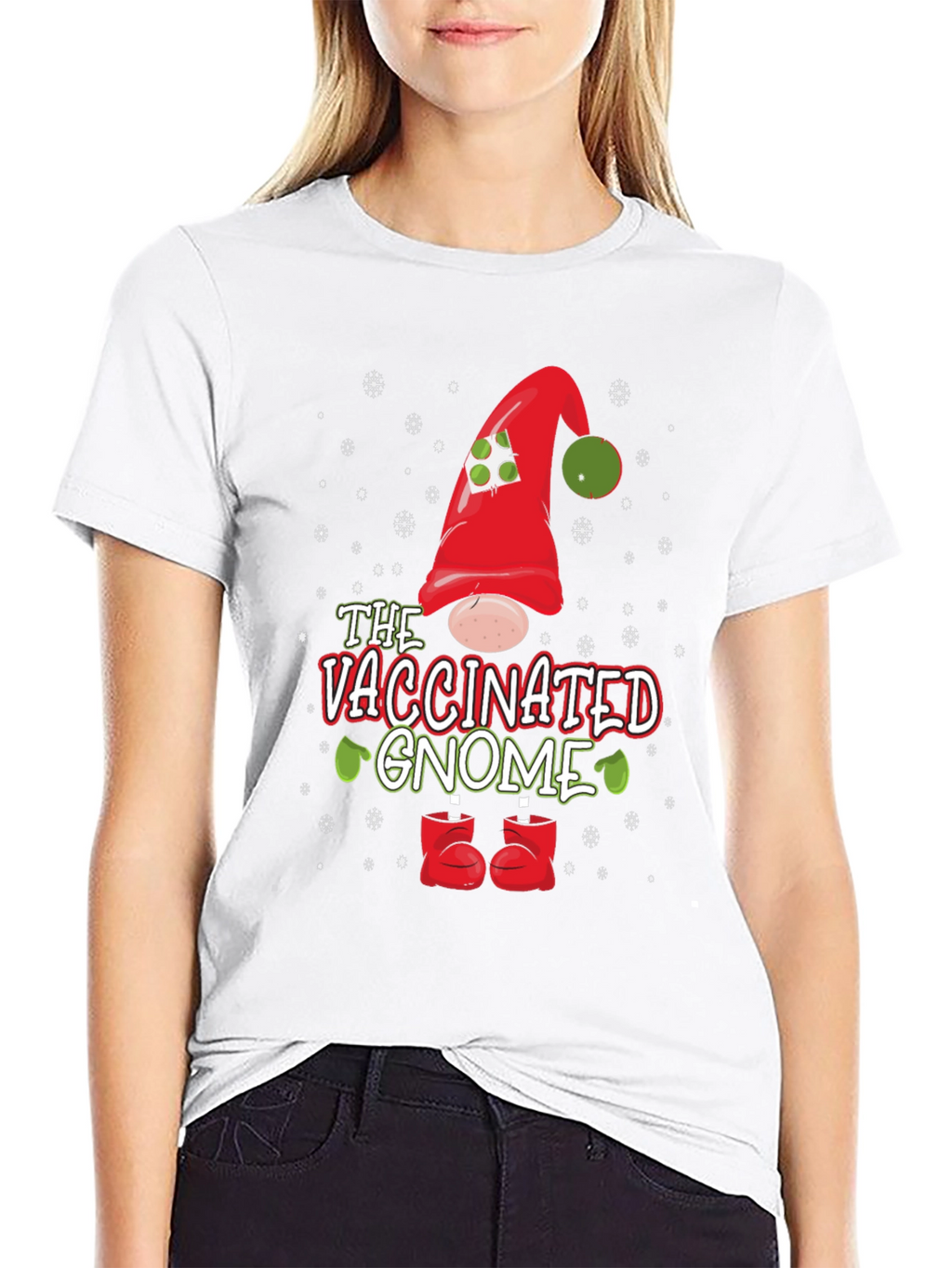 Vaccinated Gnome Holiday T-Shirt