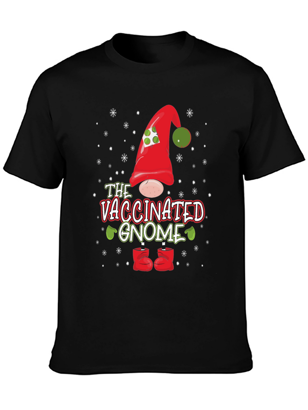 Vaccinated Gnome Holiday T-Shirt