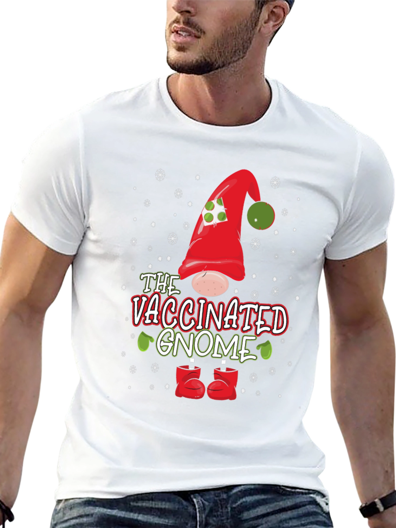 Vaccinated Gnome Holiday T-Shirt