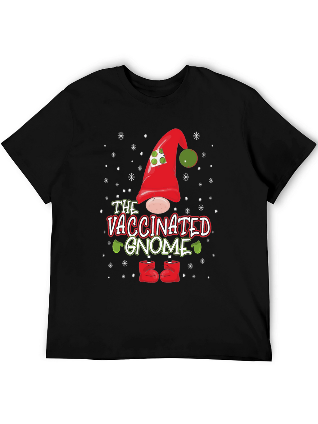 Vaccinated Gnome Holiday T-Shirt