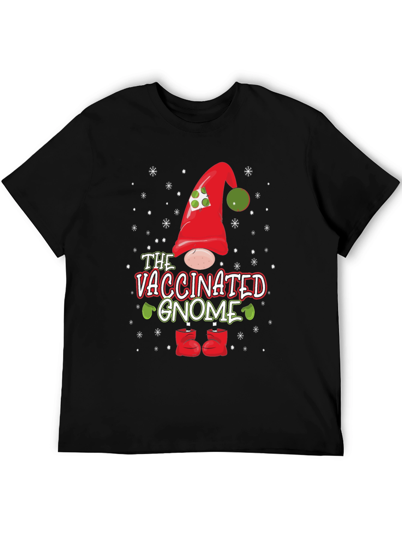 Vaccinated Gnome Holiday T-Shirt