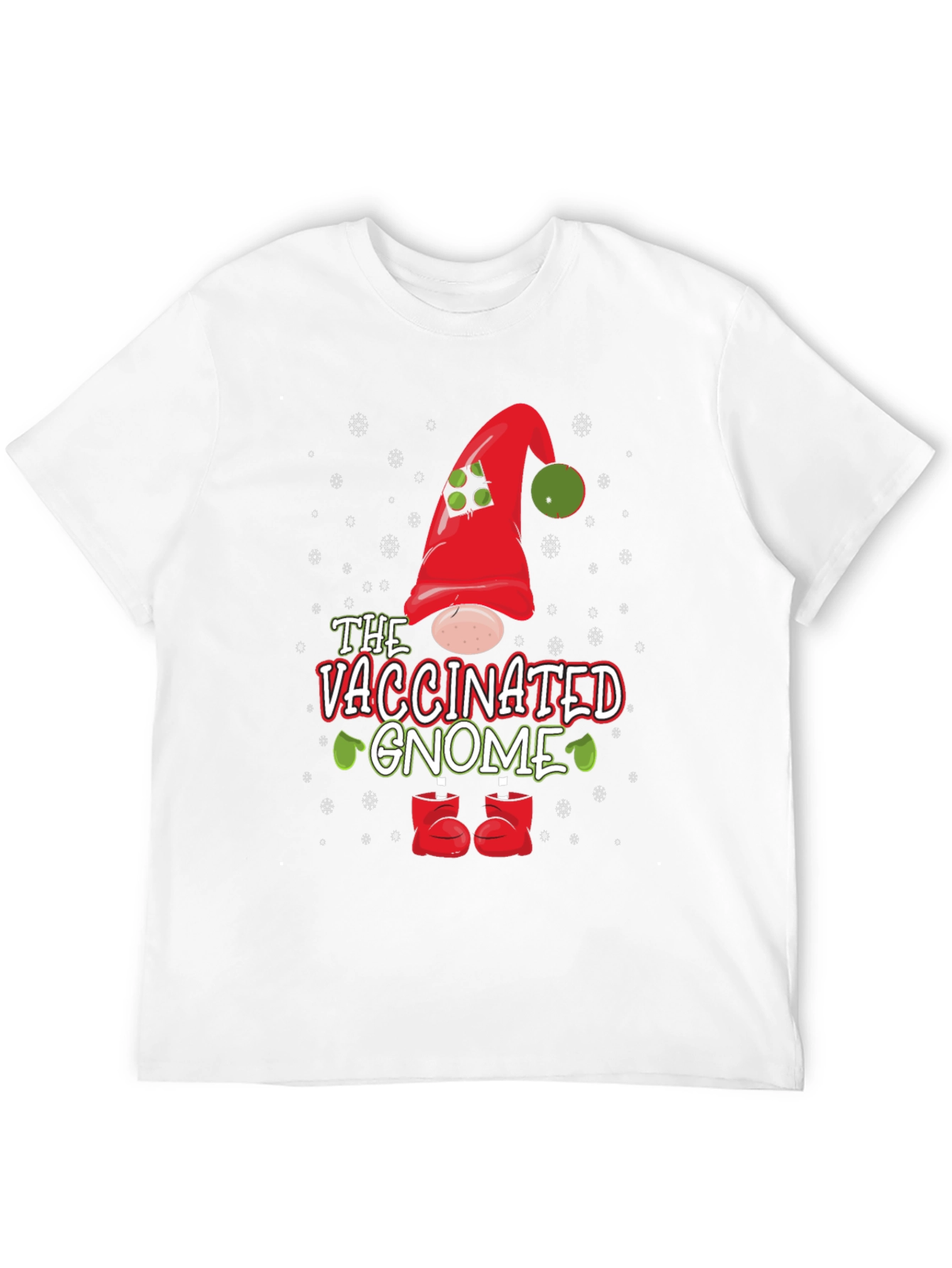 Vaccinated Gnome Holiday T-Shirt
