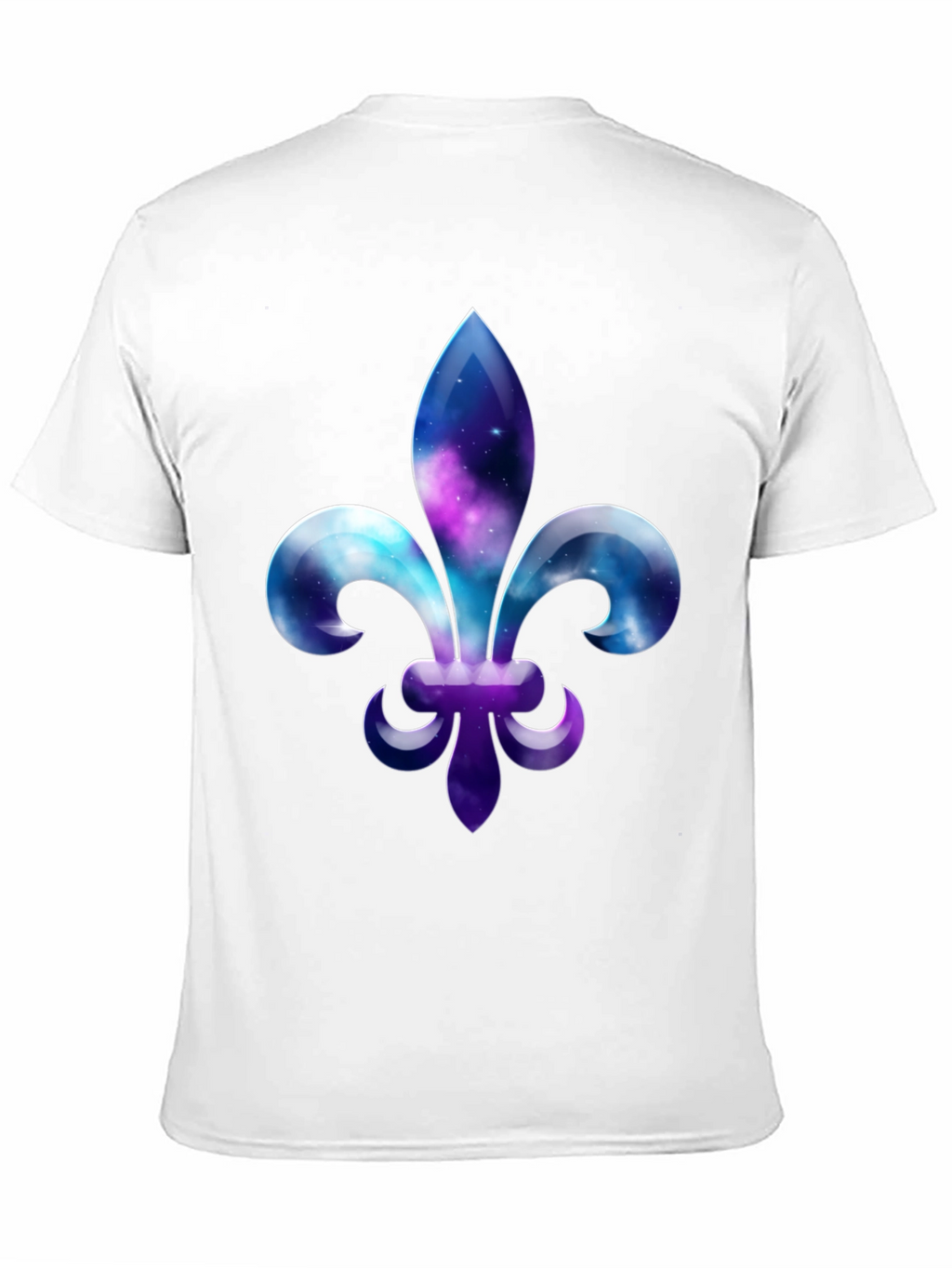 Galaxy Fleur-de-lis Graphic Tee - Stylish Mens Black T-Shirt