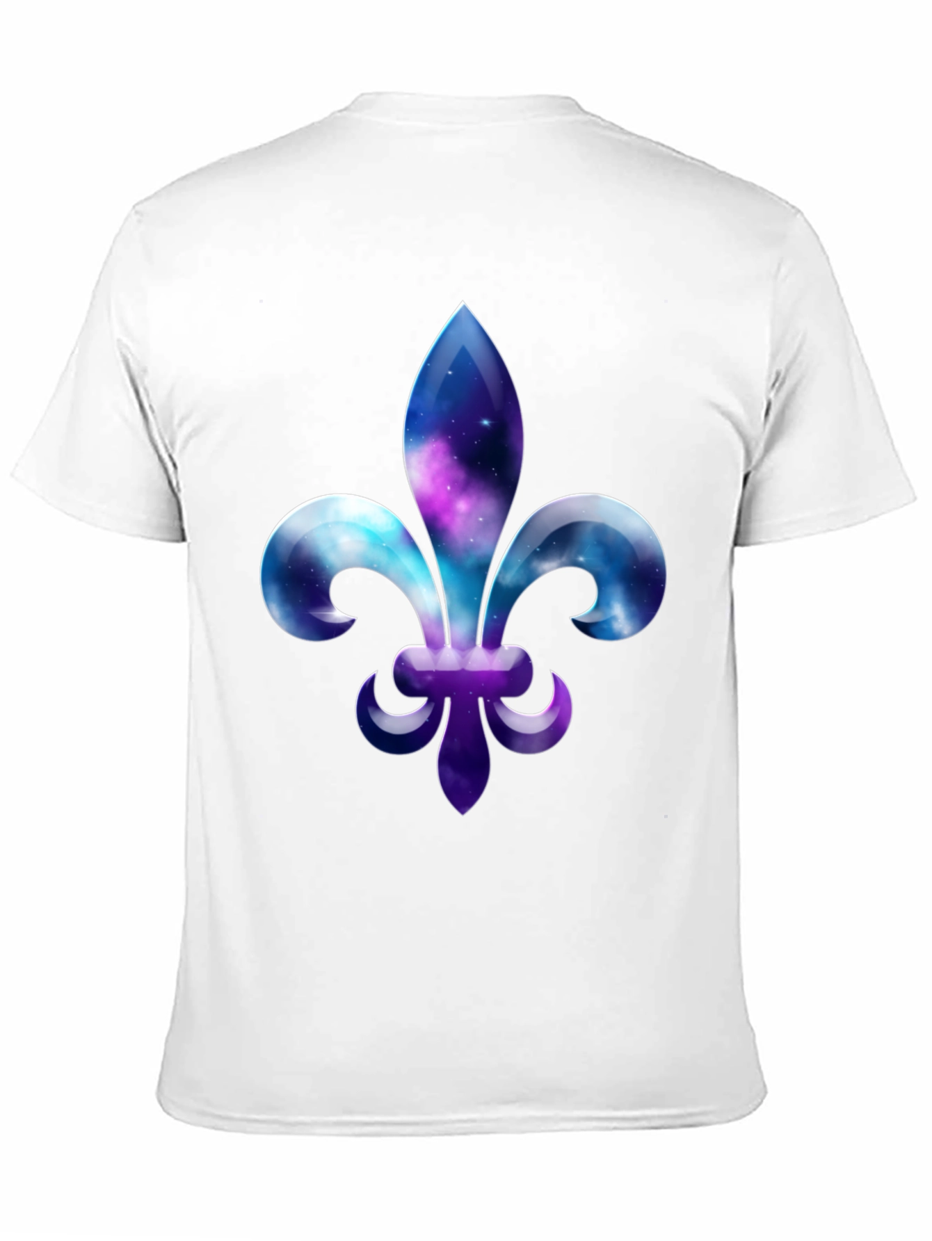 Galaxy Fleur-de-lis Graphic Tee - Stylish Mens Black T-Shirt