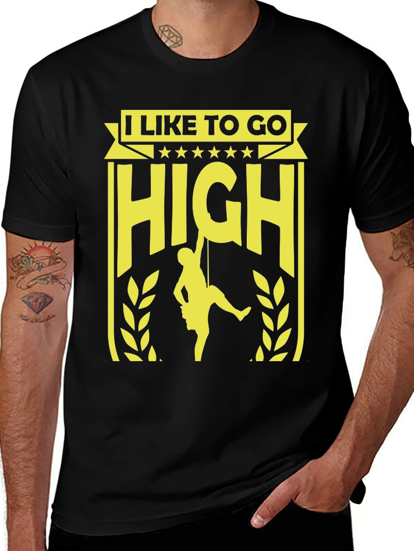 I Like To Go High Rock Climbing T-Shirt