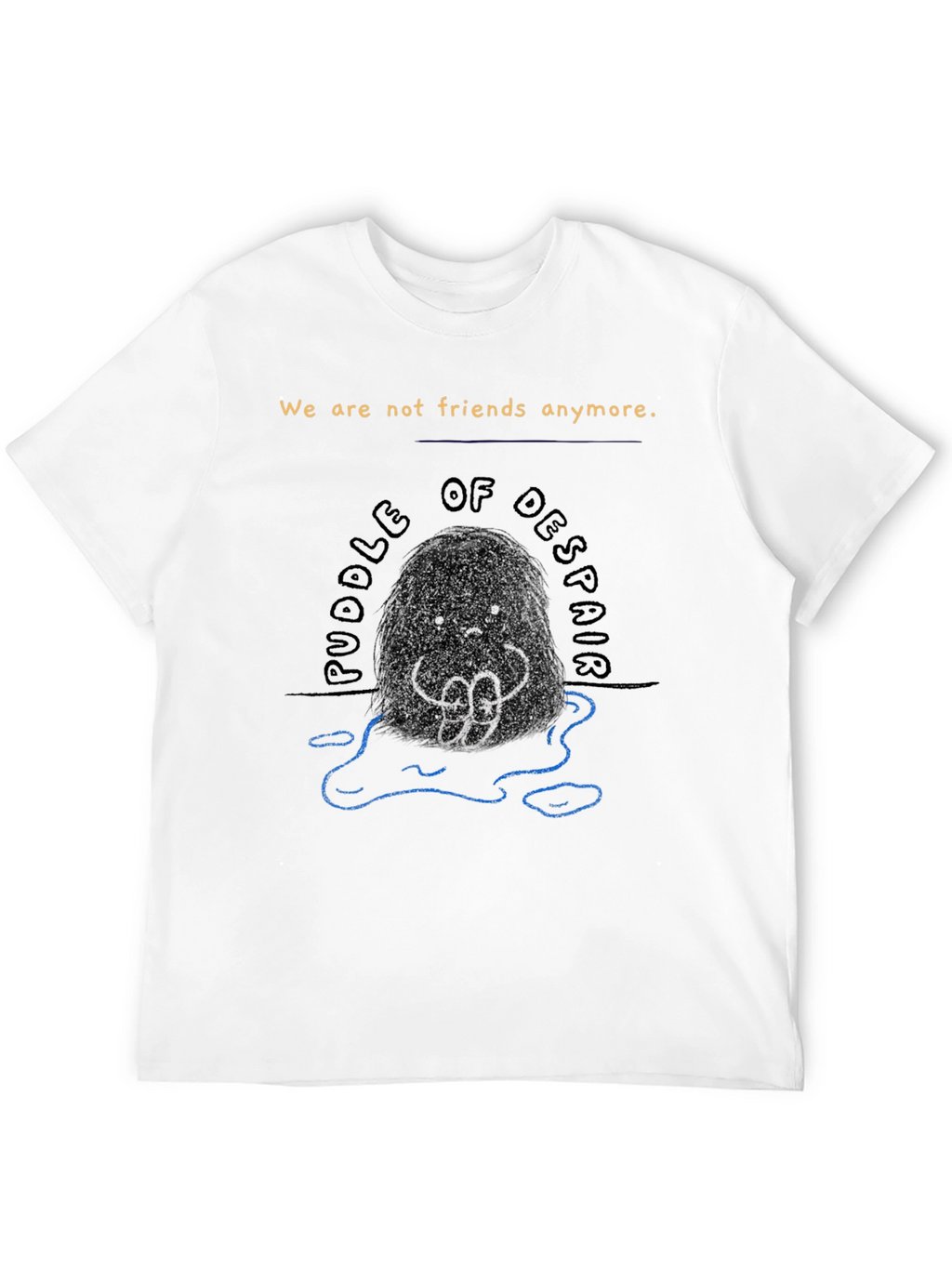 Puddle of Despair Graphic Tee - Unisex Black T-Shirt