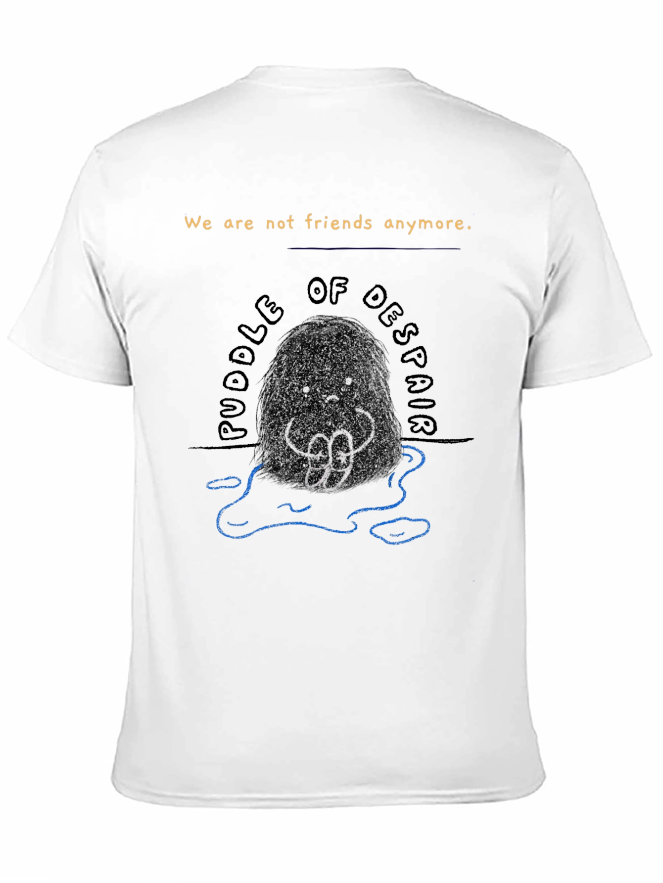 Puddle of Despair Graphic Tee - Unisex Black T-Shirt
