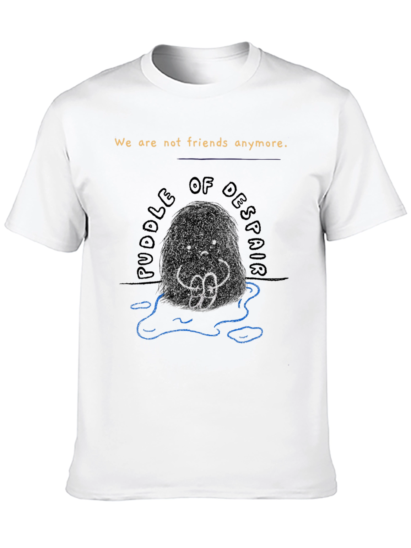 Puddle of Despair Graphic Tee - Unisex Black T-Shirt