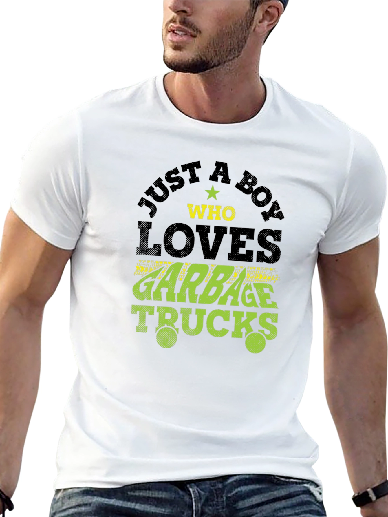Boy Who Loves Garbage Trucks Graphic T-Shirt