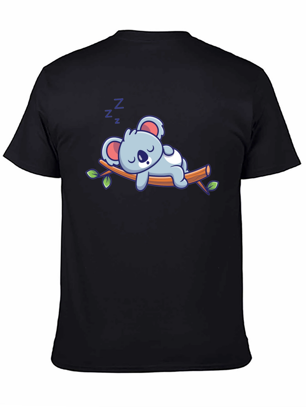 Cute Sleeping Koala T-Shirt - Black