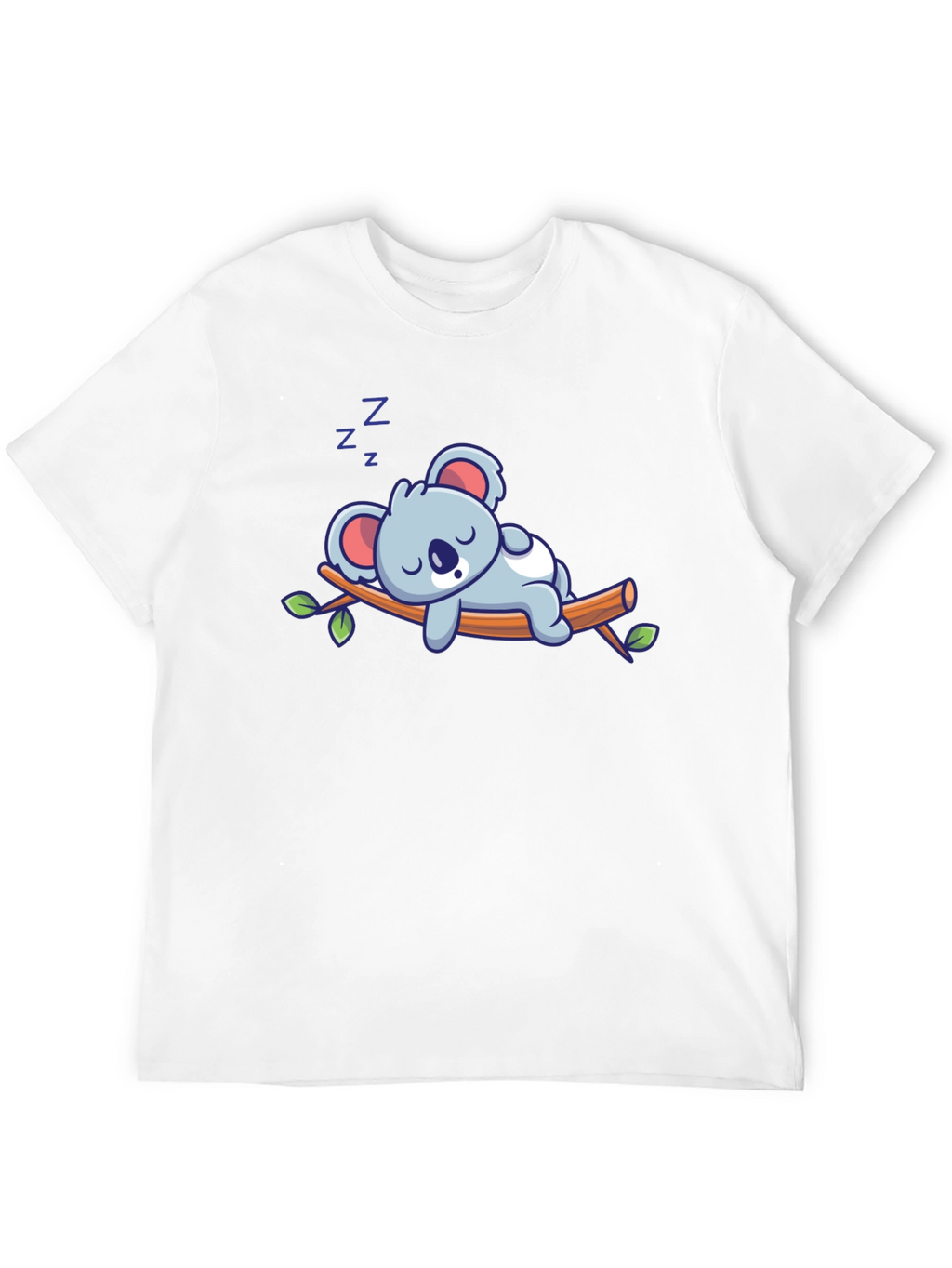 Cute Sleeping Koala T-Shirt - Black