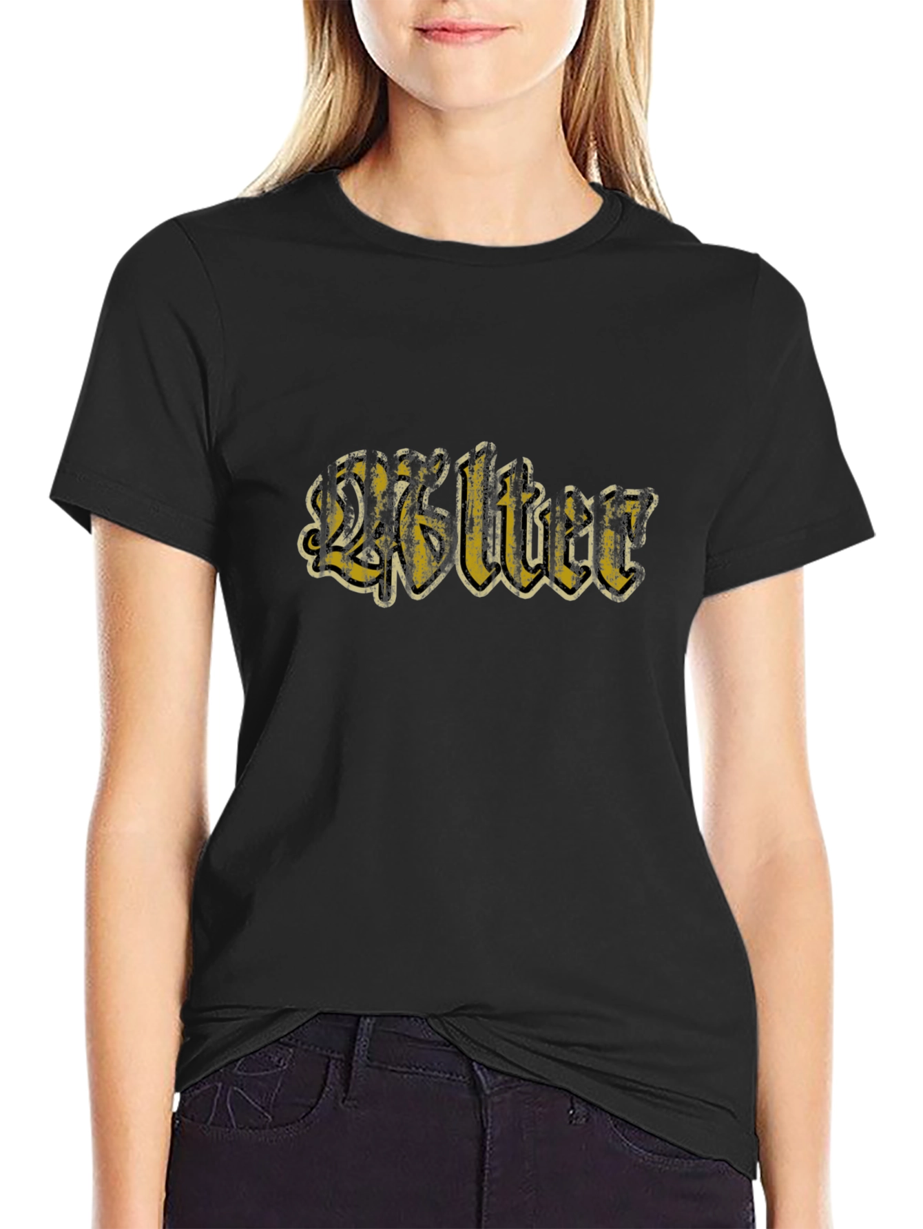Retro Walter Graphic Black T-Shirt