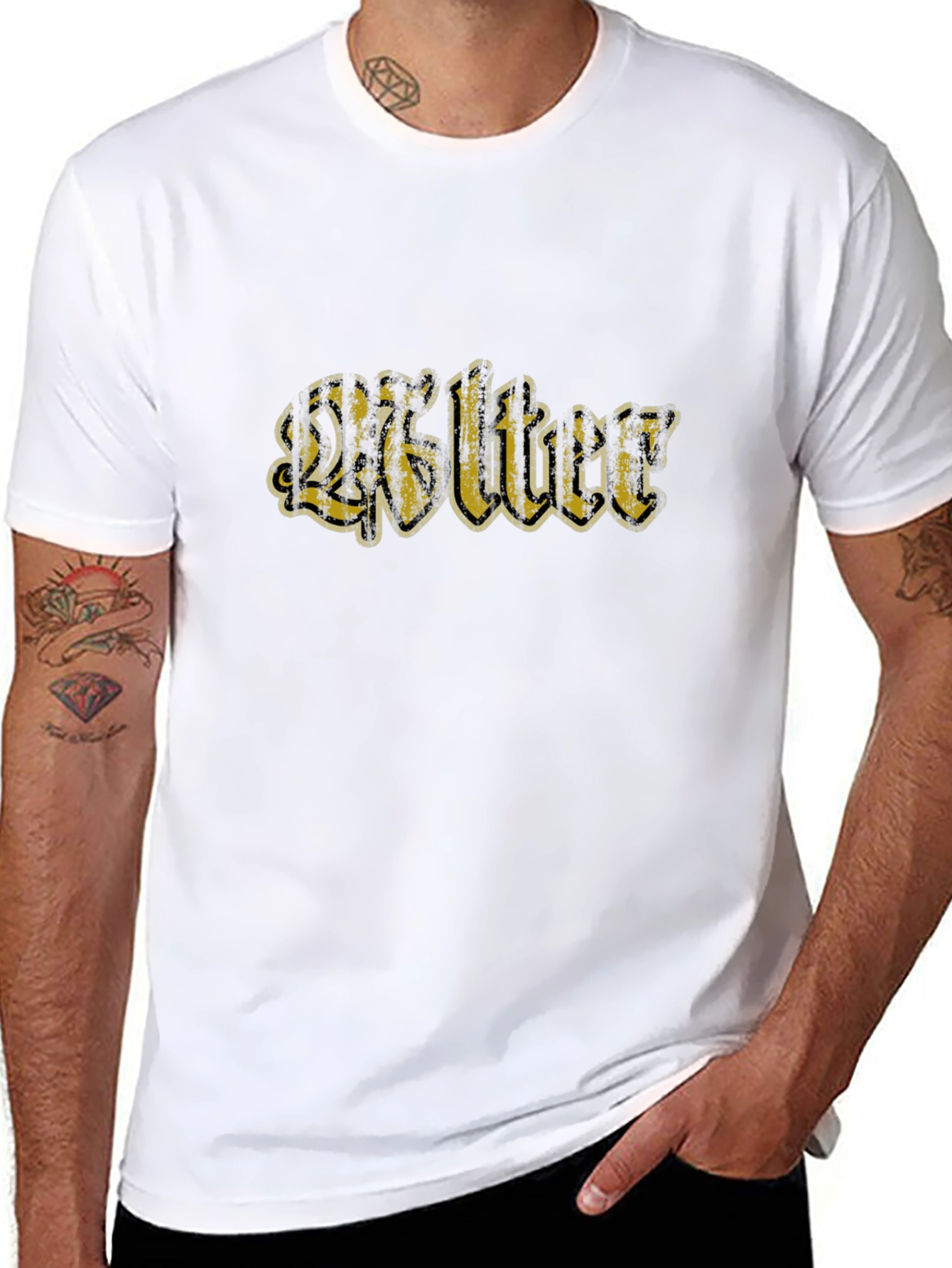 Retro Walter Graphic Black T-Shirt