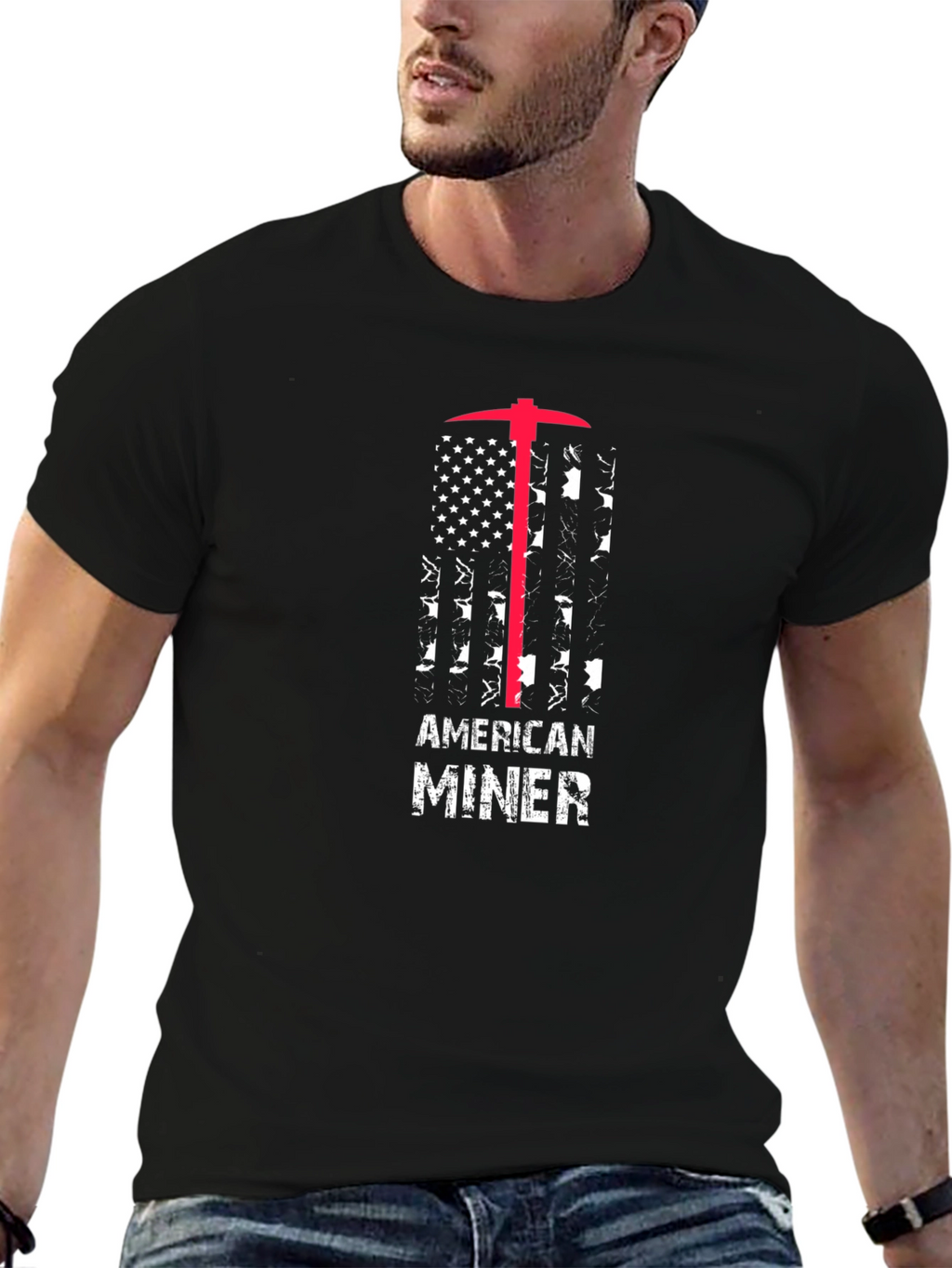 American Miner Graphic Tee - Black