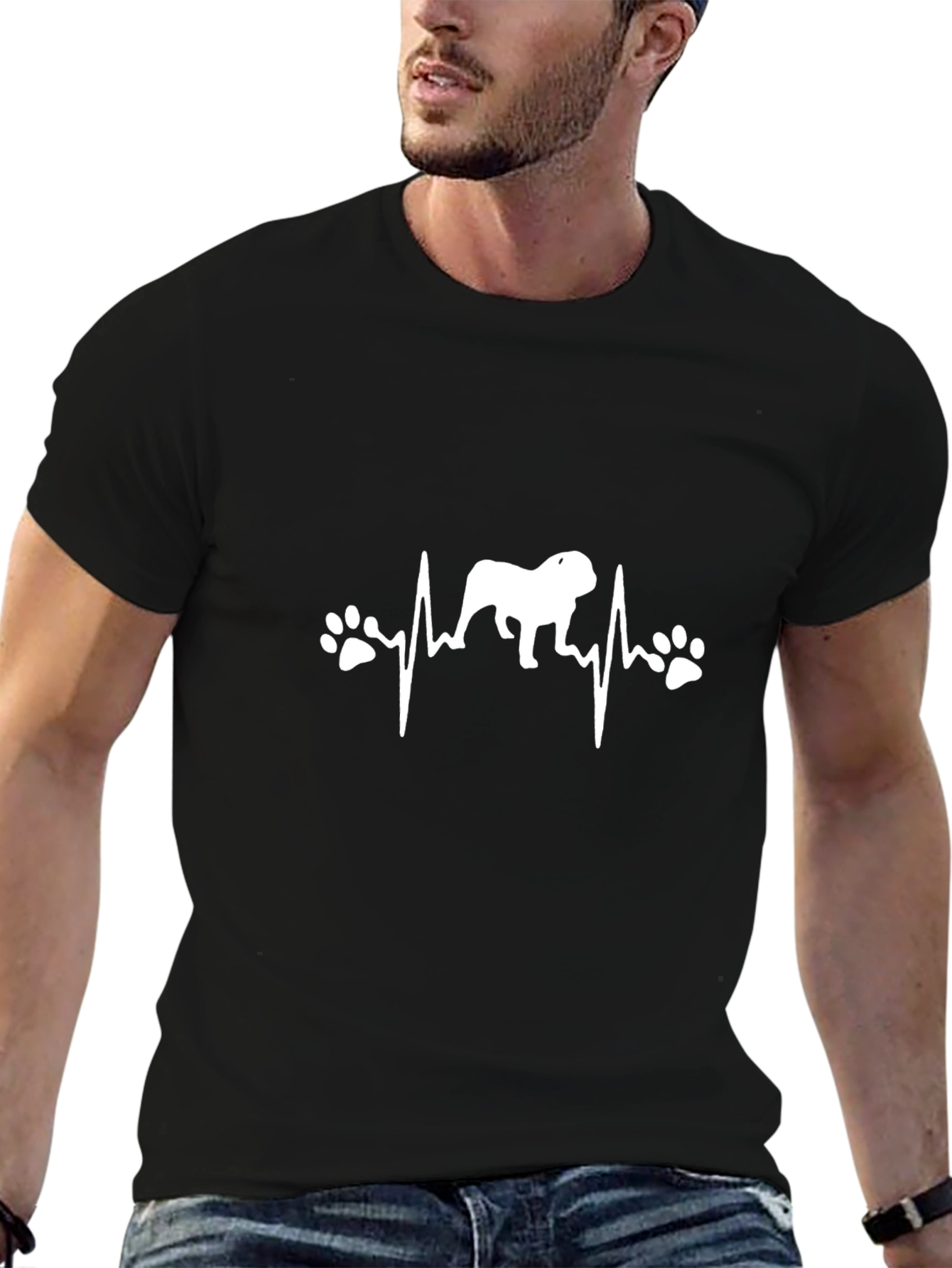Bulldog Heartbeat T-Shirt - Dog Lover Tee